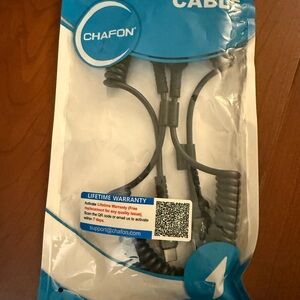 2 Black Coiled Fast Charging Cable USB C to USB A